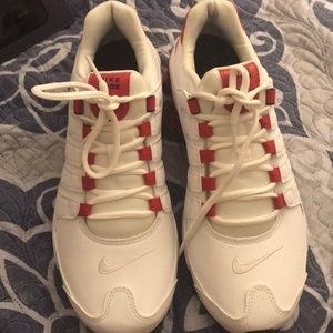 Nike shox NZ red and white